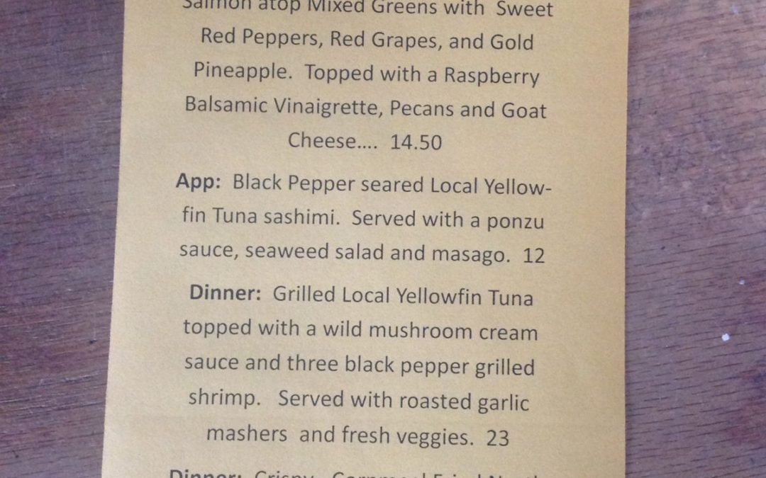 Dinner Specials 2/24/17