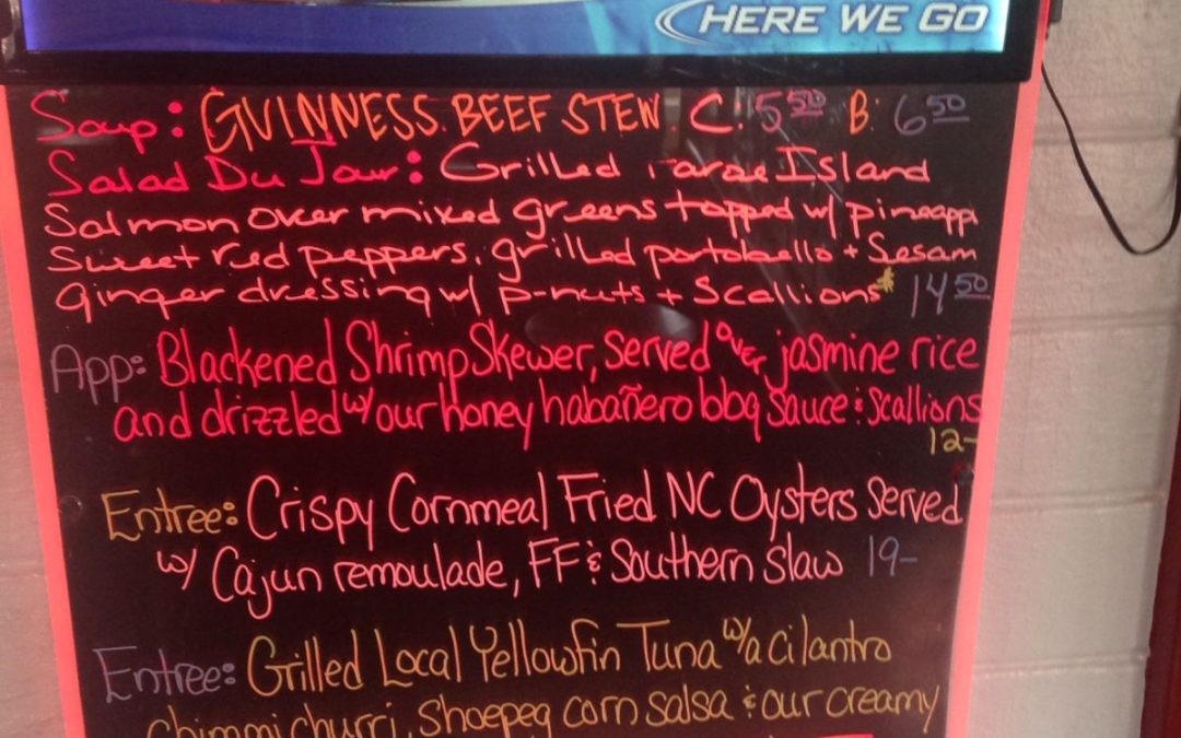 Dinner Specials 3/13/17