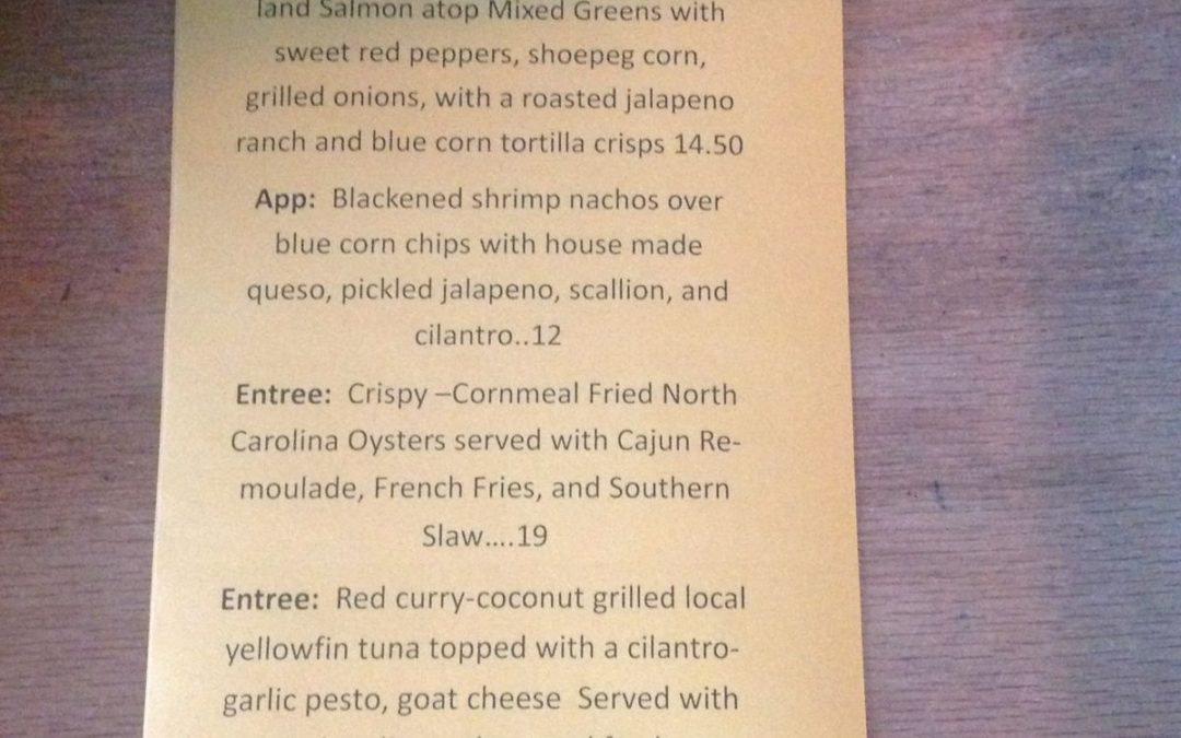 Dinner Specials3/28/17