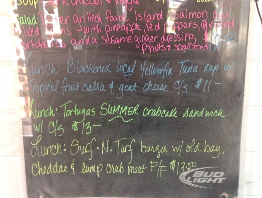 Today’s delicious lunch specials…. fresh and local. 