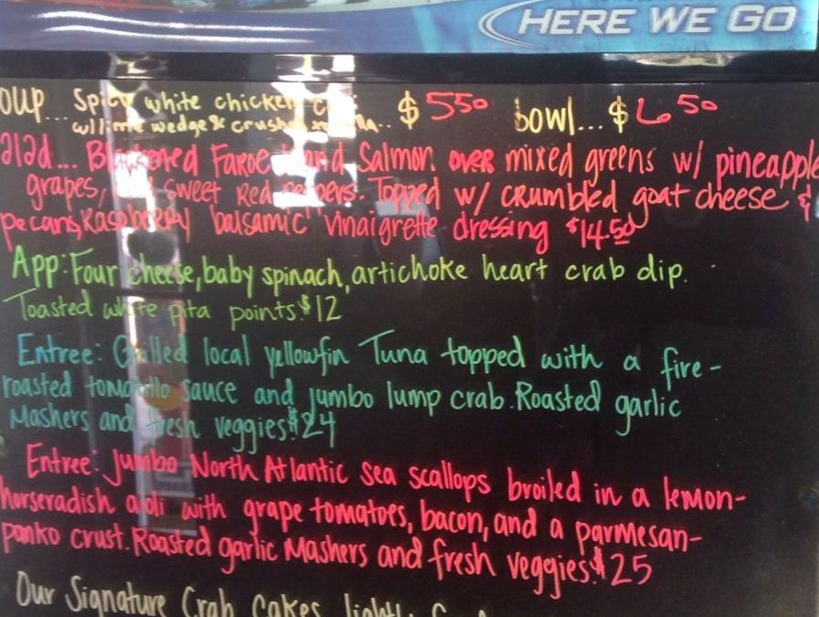 Dinner Specials 8/4/2017