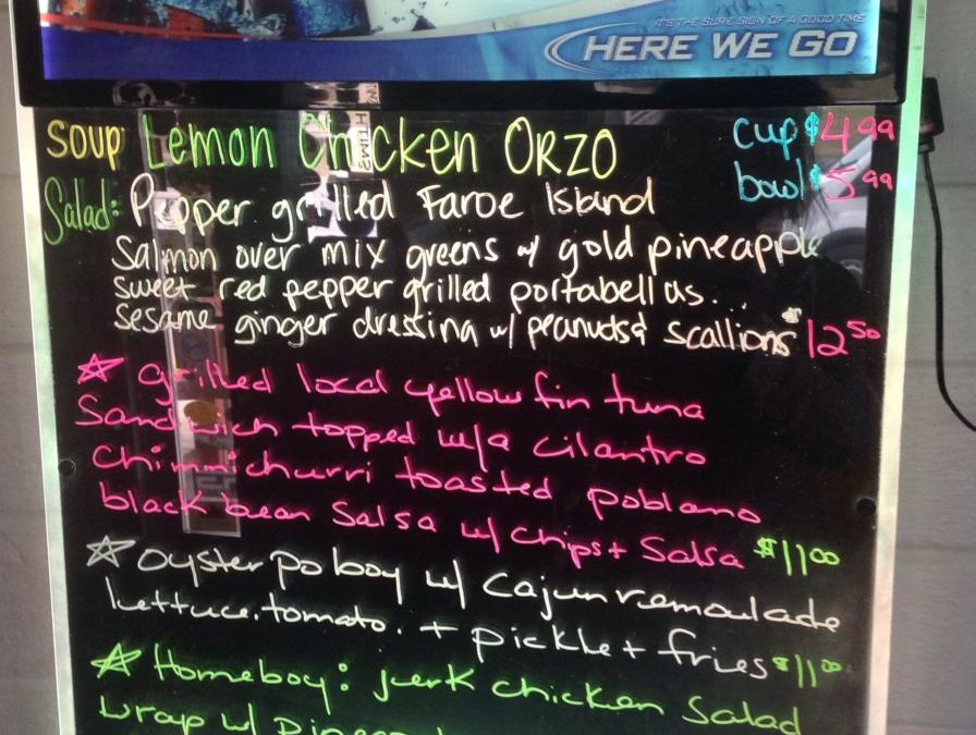 Lunch Specials 10/16/2017