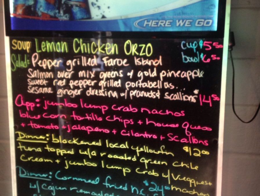 Dinner Specials 10/16/2016