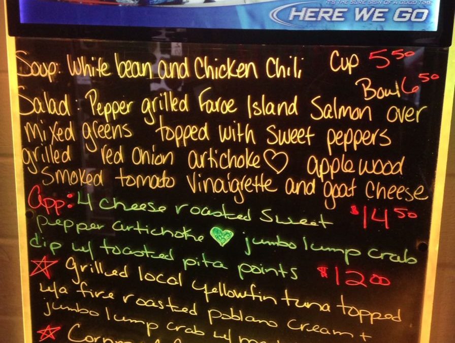 Dinner Specials 11/13/2017