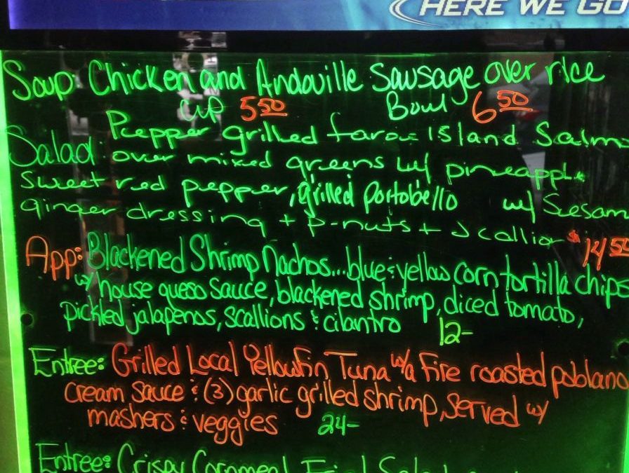 Dinner Specials 2/17/2018