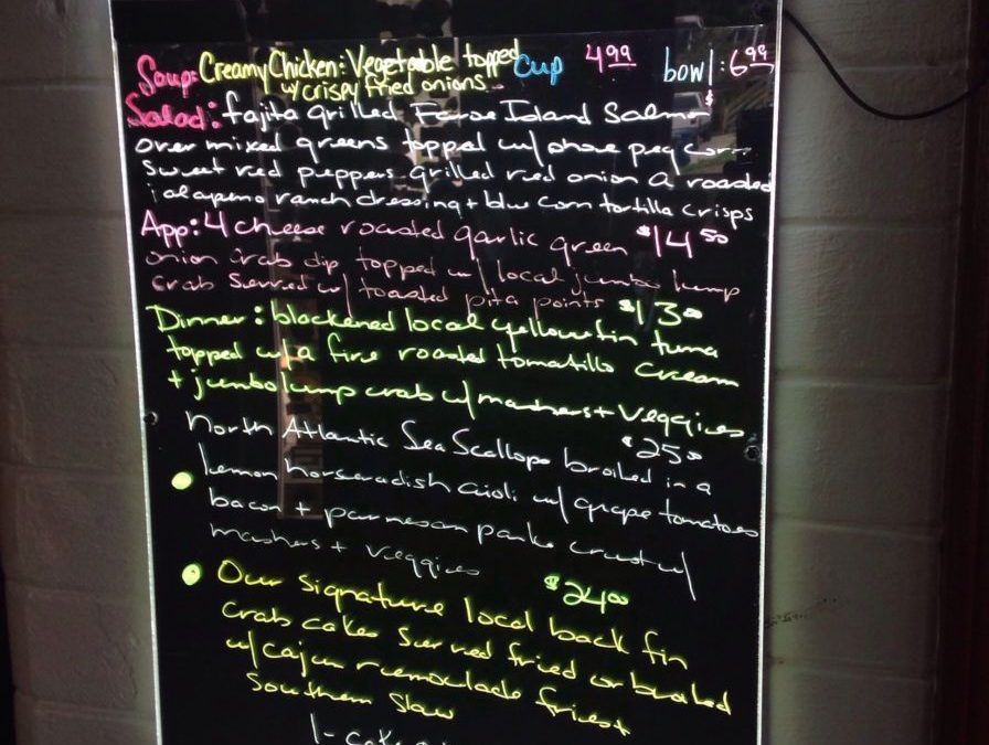 Dinner Specials 8/17/2019