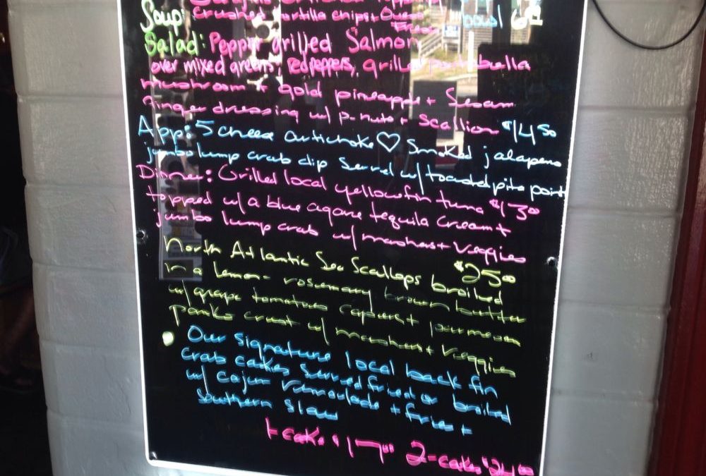 Dinner Specials 9/ /22/2019