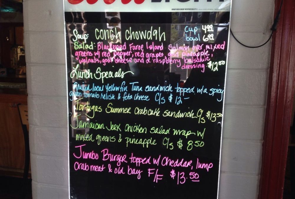 Lunch Specials 9/29/2019