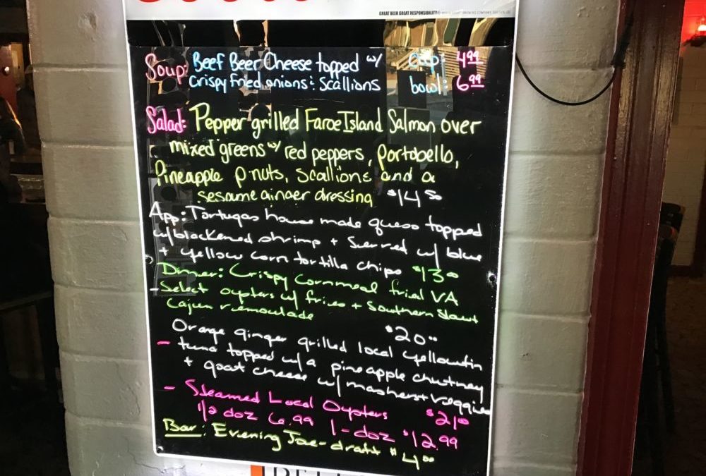 Dinner Specials 1/17/2020