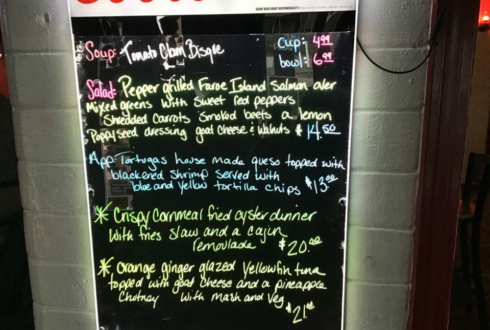 Dinner Specials 1/18/2020