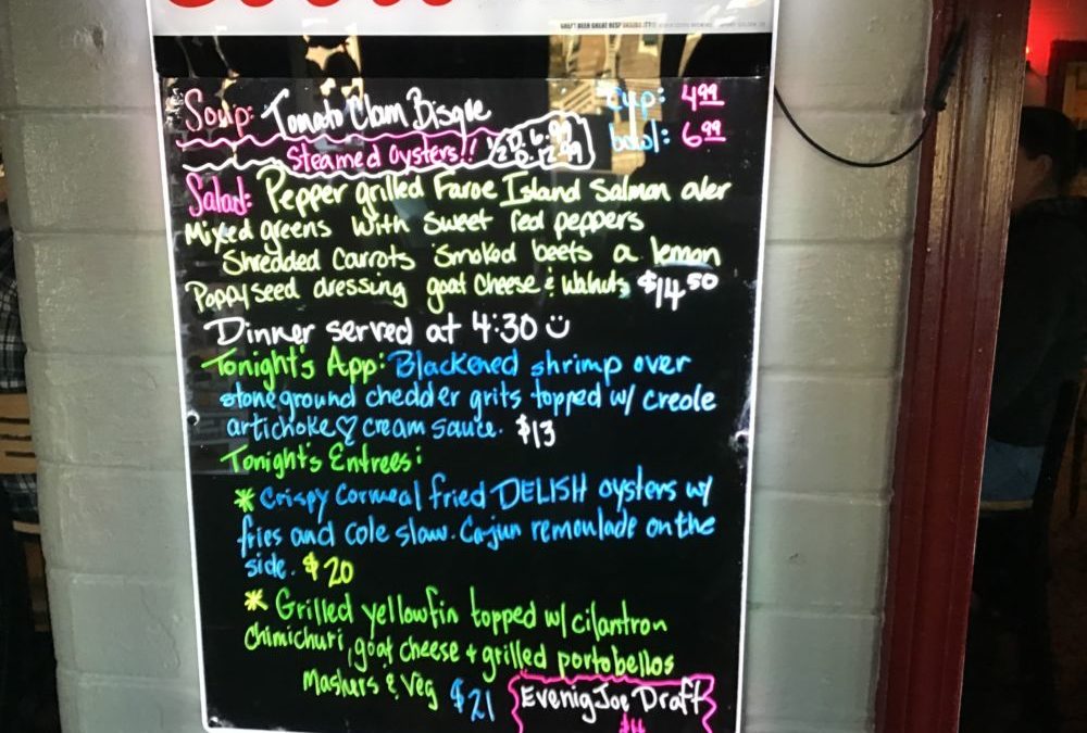 Dinner Specials 1/19/2020