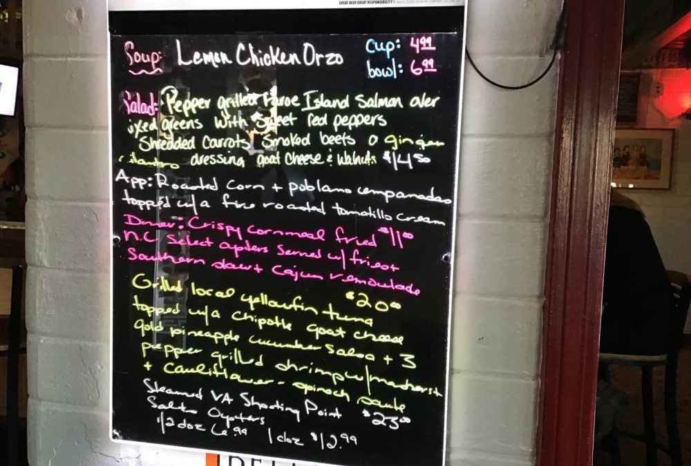 Dinner Specials 1/25/2020