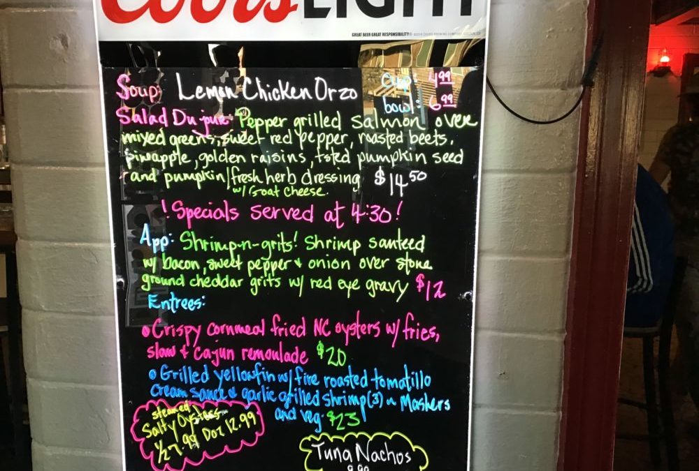 Dinner Specials 1/26/2020