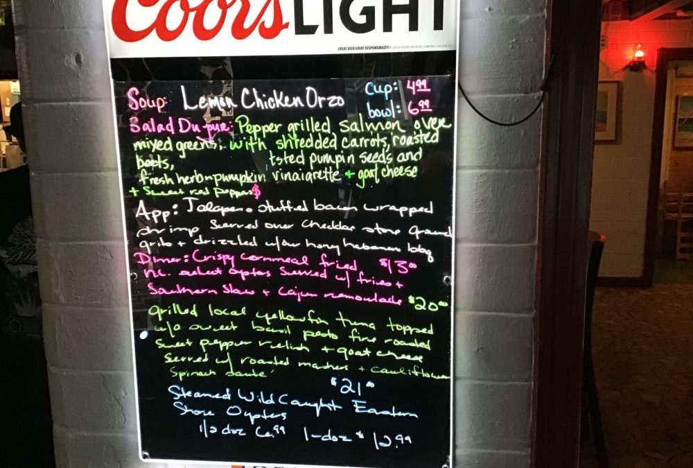 Dinner Specials 1/31/2020