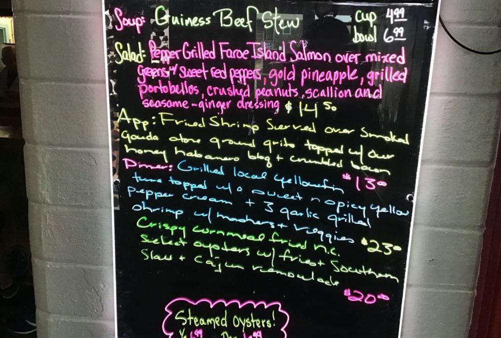 Dinner Specials 3/15/2020