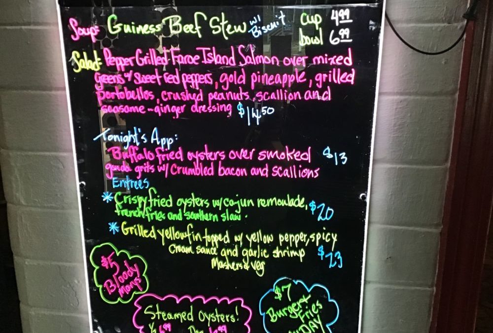 Dinner Specials 3/16/2020