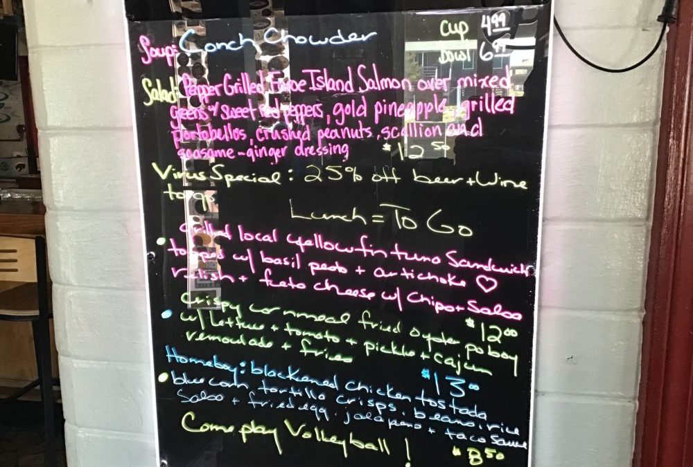 Lunch Specials 3/18/2020
