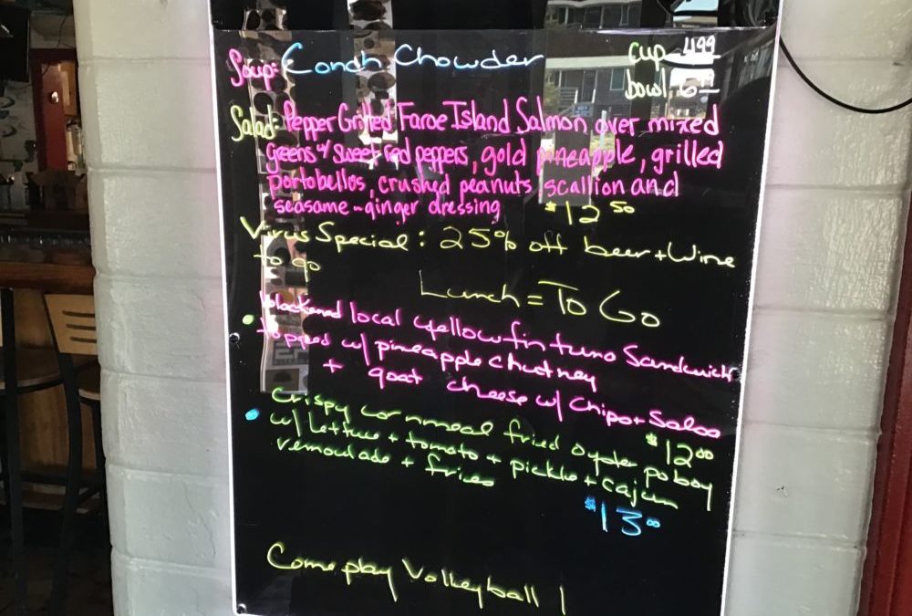 Lunch Specials 3/20/2020
