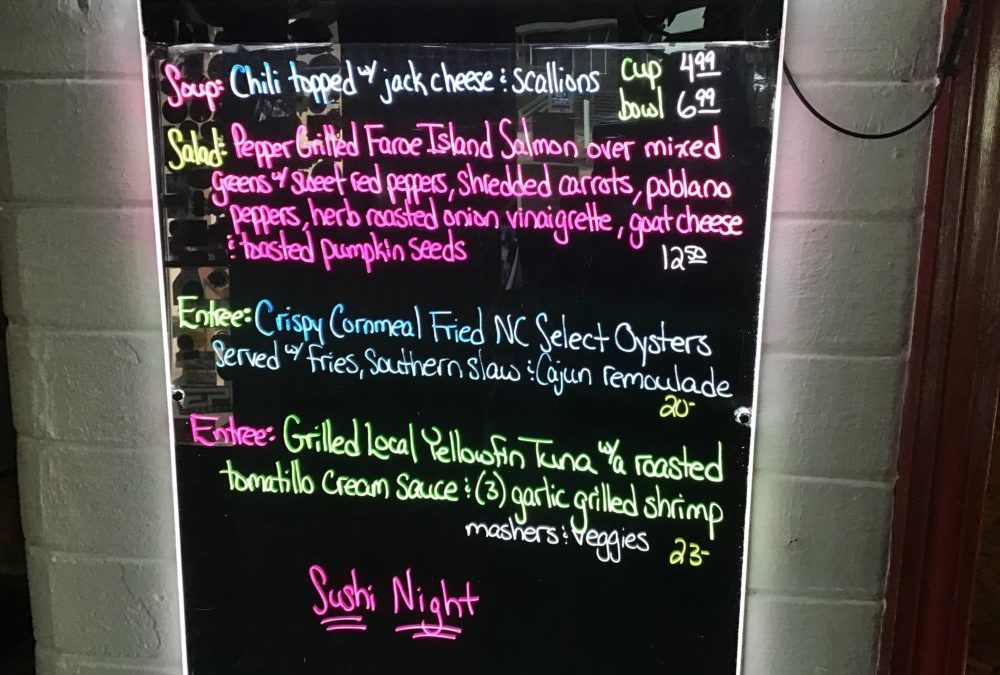 Dinner Specials 3/4/2020