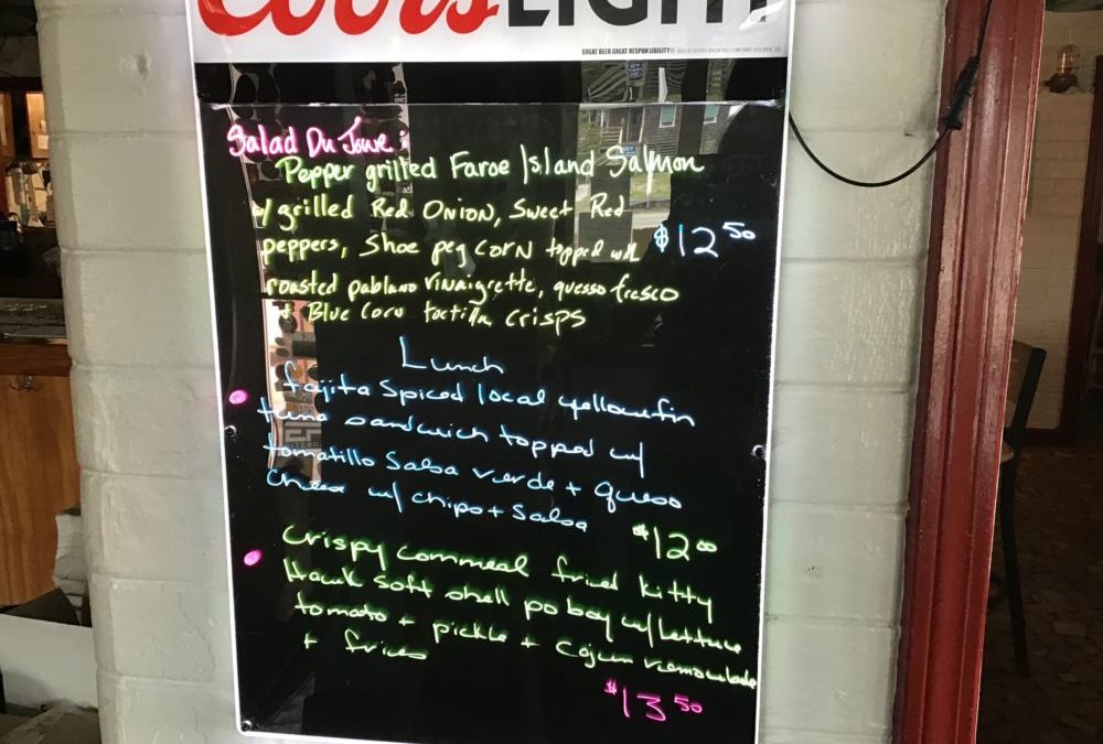 Lunch Specials 5/30/2020