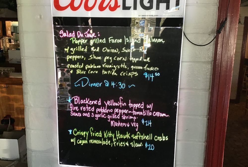 Dinner Specials 5/31/2020