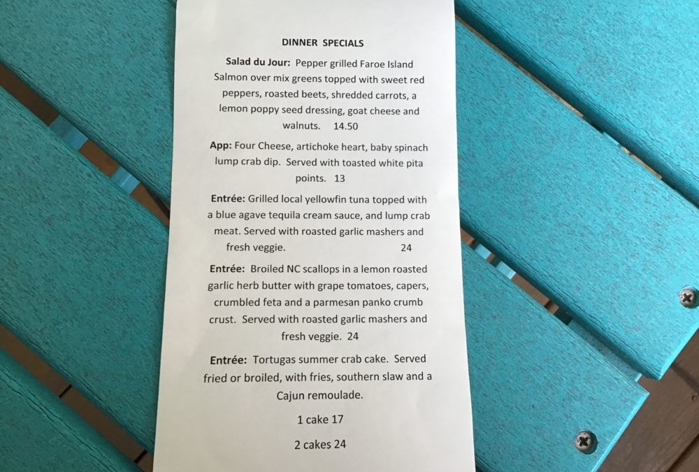 Dinner Specials 6/20/2020