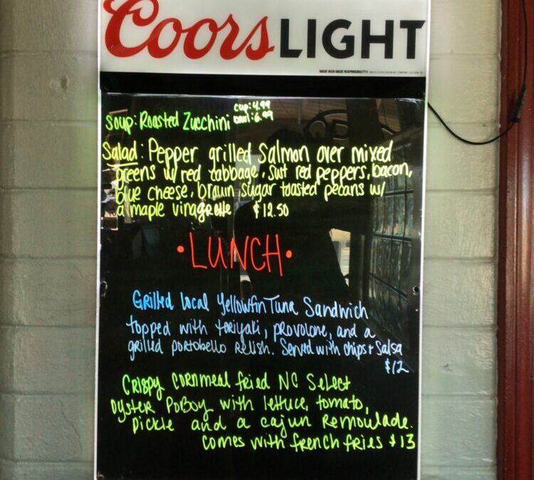 Lunch Specials Wednesday 1/20