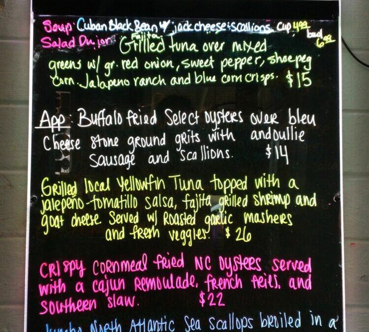 Monday’s Dinner Specials