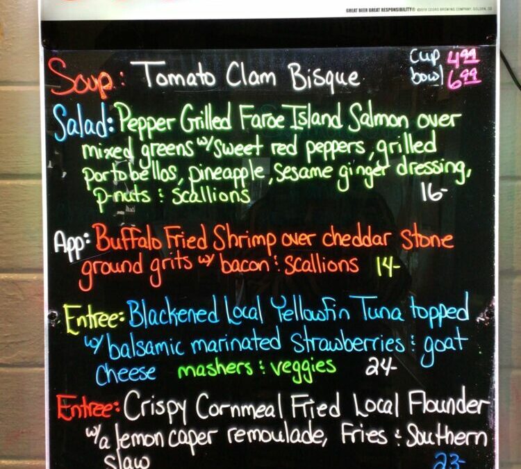 3/24 Dinner Specials